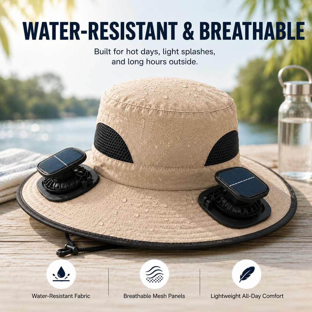 The BreezeBrim™ — Stay Cool Without Lifting a Finger