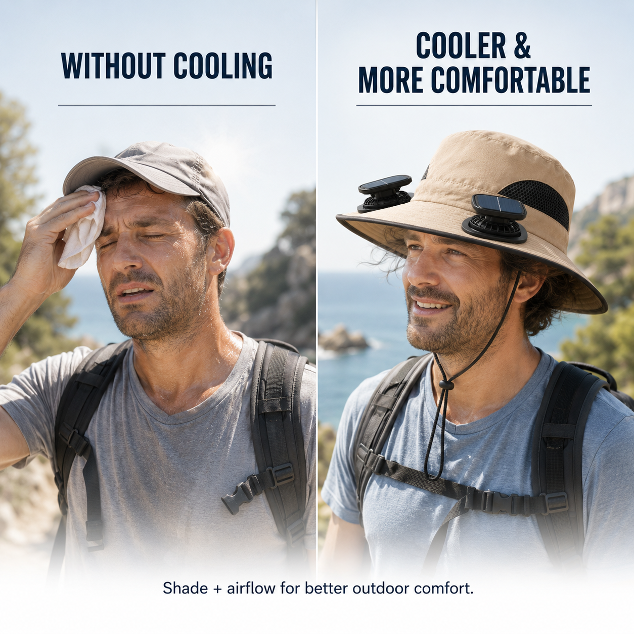 The BreezeBrim™ — Stay Cool Without Lifting a Finger