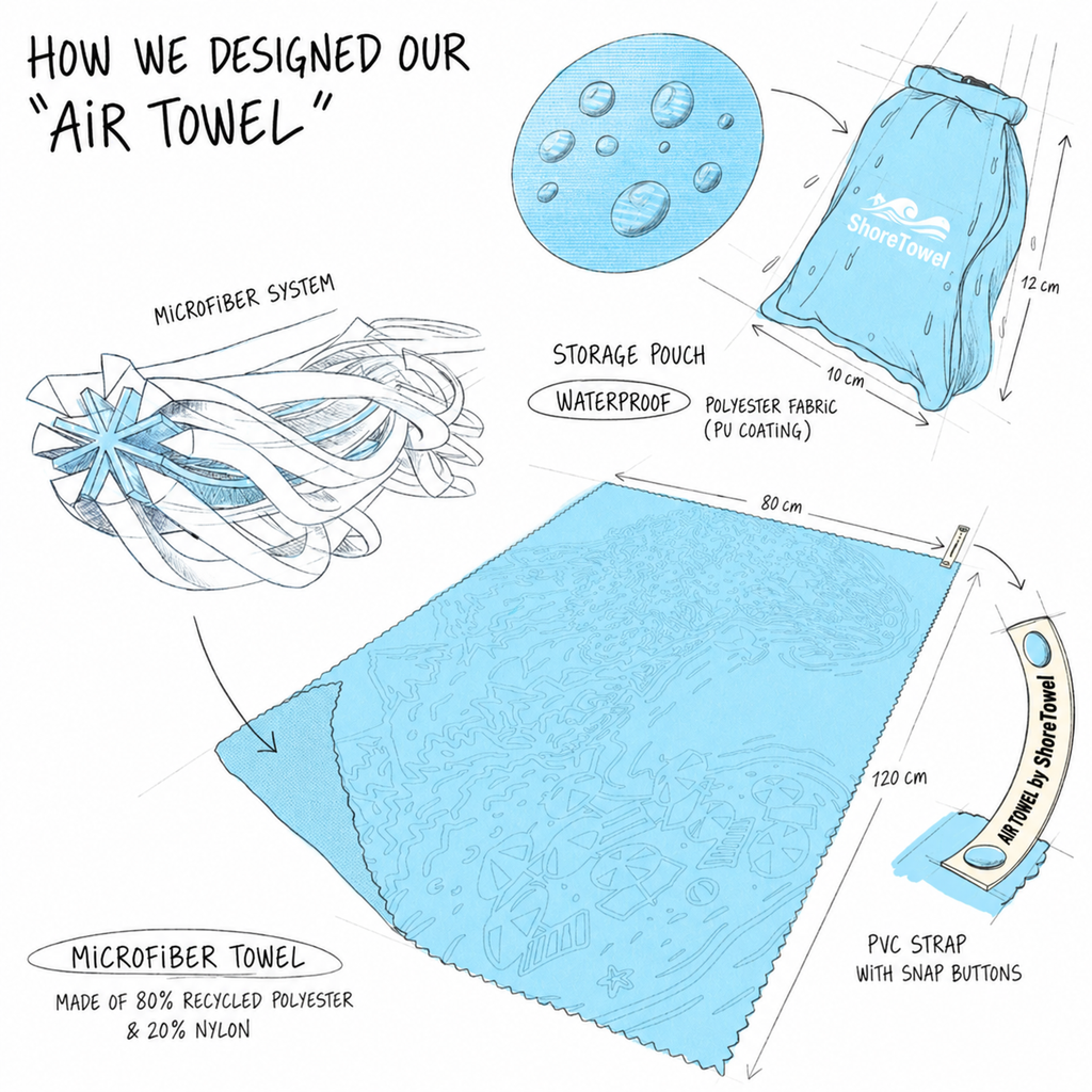 COMPACT MICROFIBER BEACH SHORE TOWEL™