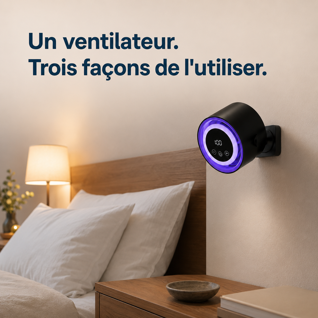 CloudBreeze™ — Ventilateur 3-en-1 sans perçage