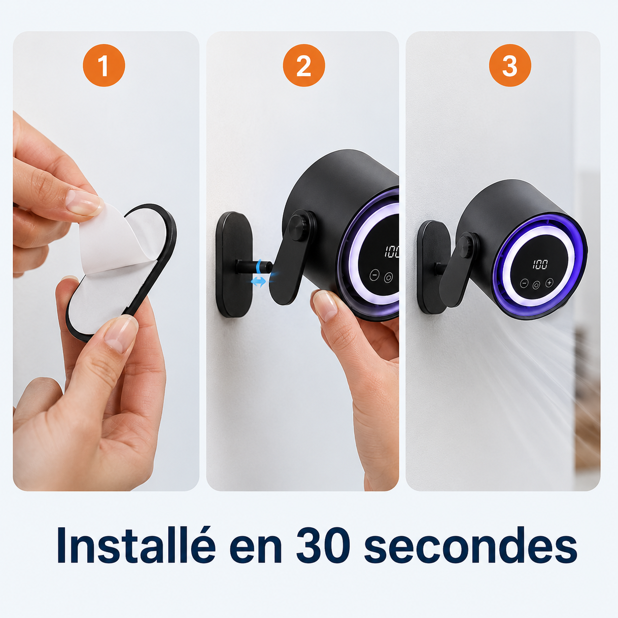 CloudBreeze™ — Ventilateur 3-en-1 sans perçage